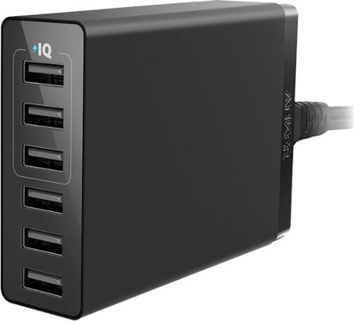 Anker - PowerPort 6 Lite USB Wall Charger - Black-Front_Standard 
