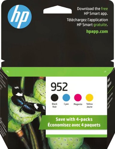 HP - 952 4-Pack Standard Capacity Ink Cartridges - Black/Cyan/Magenta/Yellow