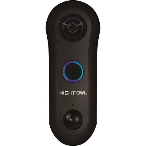 Night Owl - Smart Wi-Fi Video Doorbell - Wired - Black