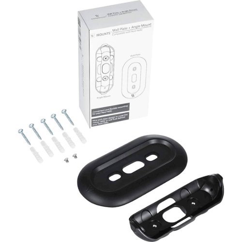 Wasserstein Wall Plate and Adjustable Angle Wall Mount Bundle for Nest Hello Video Doorbell - Black WHERE TO BUY