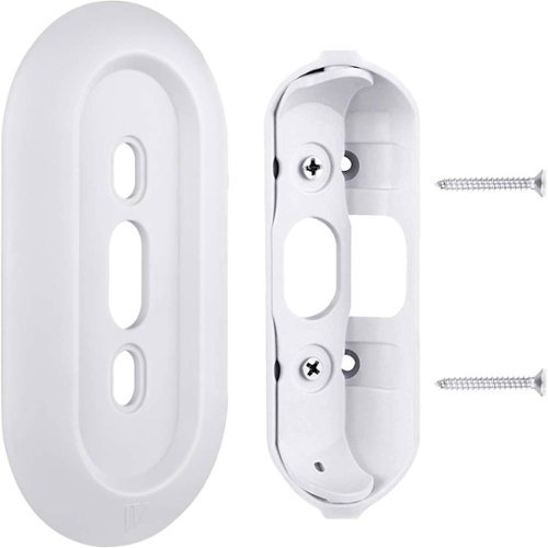 Wasserstein Wall Plate and Adjustable Angle Wall Mount Bundle for Nest Hello Video Doorbell - White GLOBAL SHIPPING
