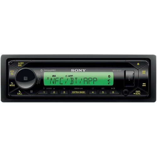 Sony - In-Dash CD/DM Receiver - Built-in Bluetooth - Satellite Radio-ready with Detachable Faceplate - Black
