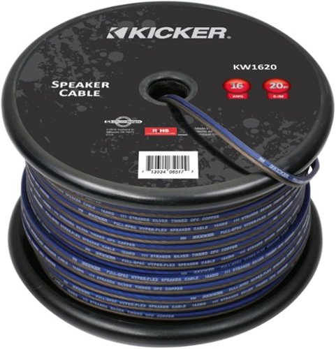 KICKER - K-Series 20' Speaker Cable - Frost Blue/Frost Clear