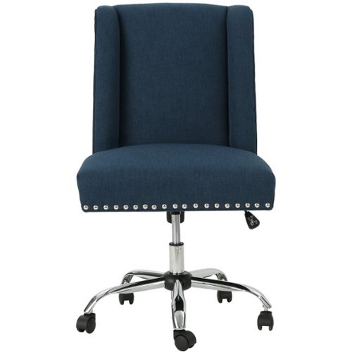 Noble House - Mound Desk Chair - Navy Blue-Front_Standard 