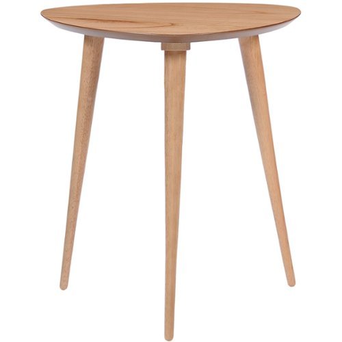 Noble House - Berwick Guitar Pick Mid-Century Rubberwood End Table - Dark Brown