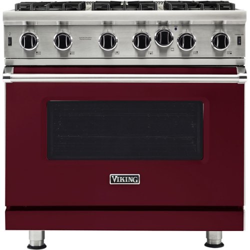 Viking - Professional 5 Series 5.1 Cu. Ft. Freestanding Gas Convection Range - Burgundy-Front_Standard 