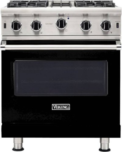 Viking - Professional 5 Series 4.0 Cu. Ft. Freestanding Gas Convection Range - Black-Front_Standard 