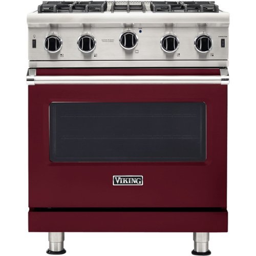 Viking - Professional 5 Series 4.0 Cu. Ft. Freestanding Gas Convection Range - Burgundy-Front_Standard 