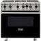 Viking - Professional 5 Series 5.1 Cu. Ft. Freestanding LP Gas Convection Range - Black-Front_Standard