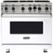 Viking - Professional 5 Series 5.1 Cu. Ft. Freestanding Gas Convection Range - White-Front_Standard