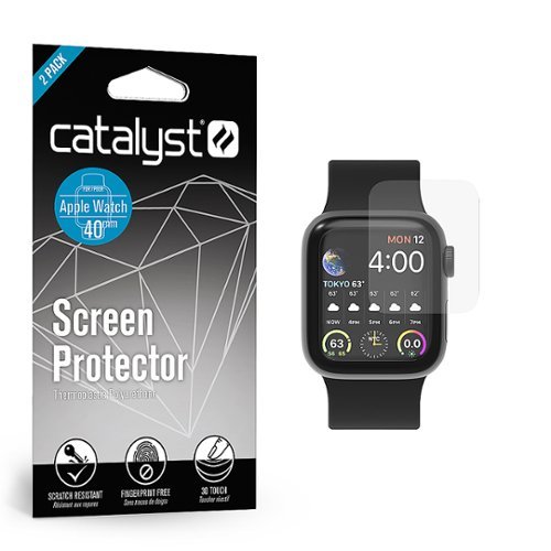 Catalyst - Screen Protector for Apple Watch Series 4, 5, & 6 40mm (2-Pack) - Clear