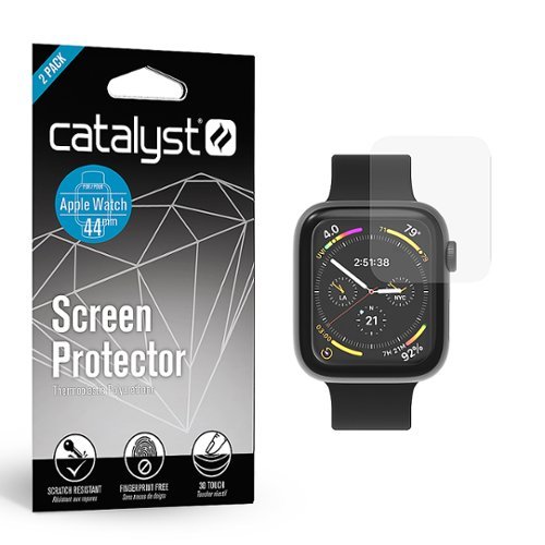 Catalyst - Screen Protector for Apple Watch Series 4 44mm (2-Pack) - Clear
