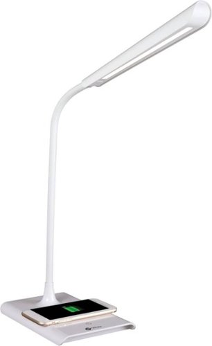OttLite Power Up LED Desk Lamp with Wireless Charging - White WORLDWIDE DELIVERY
