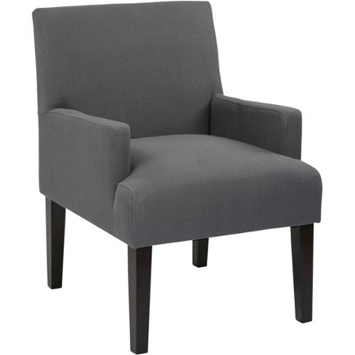 WorkSmart - Main Street Contemporary Woven Armchair - Espresso/Charcoal