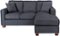 OSP Home Furnishings - Russell L-Shape Sectional Sofa - Navy-Front_Standard