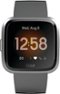 Fitbit - Versa Lite Edition Smartwatch - Silver with Charcoal Silicone Band-Front_Standard