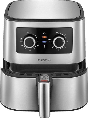 Insignia™ - 5-qt. Analog Air Fryer - Stainless Steel