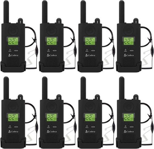 Cobra - MicroTALK 23-Mile, 22-Channel FRS/GMRS 2-Way Radios (8-Pack) - Black-Angle_Standard 