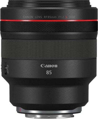 Canon - RF85mm F1.2 L USM Mid-Telephoto Prime Lens for EOS R-Series Cameras - Black