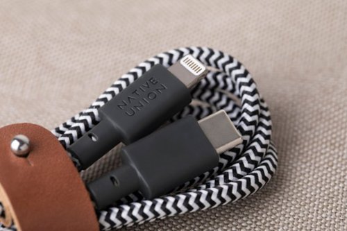 Native Union 4' Fast Charging Lightning-to-USB Type C Cable - Zebra WORLDWIDE DELIVERY