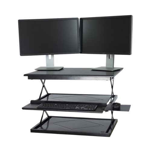 Uncaged Ergonomics - CHANGEdesk Laminate Standing Desk Converter With Adjustable Height - Black