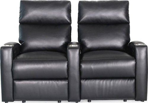 Spectra - Ovations 2-Seat Home Theater Seating - Black-Front_Standard 