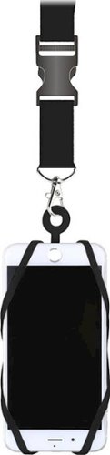Gear Beast - Smartphone Ribbon Lanyard with Card Pocket - Black/Black-Front_Standard 