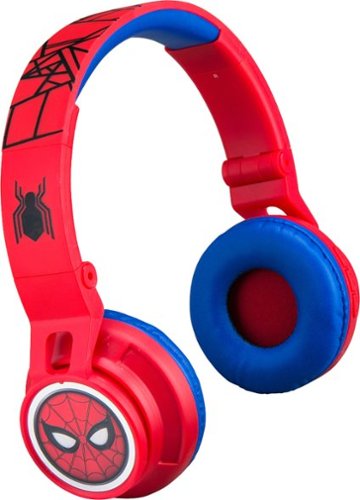 eKids - Marvel Spider-Man Homecoming 2 Wireless On-Ear Headphones - Black/Red