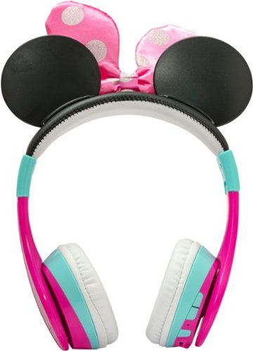 eKids Minnie Mouse Wireless Over-the-Ear Headphones - Pink GLOBAL SHIPPING