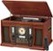 Victrola - Aviator Signature Bluetooth 8-in-1 Record Player - Mahogany-Front_Standard 
