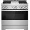 JennAir - NOIR 5.1 Cu. Ft. Self-Cleaning Freestanding Gas Convection Range - Floating Black Glass-Front_Standard