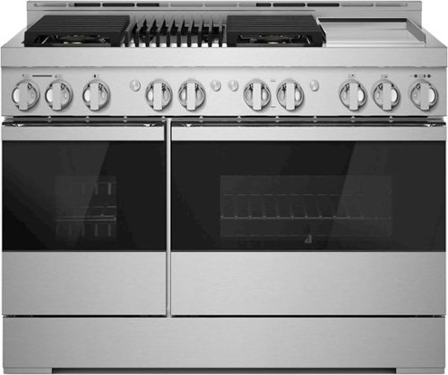 JennAir - NOIR 6.3 Cu. Ft. Freestanding Double Oven Gas True Convection Range with CustomClean™ - Floating glass black