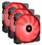 CORSAIR - Air Series LED AF120 (2018) 120mm Case Cooling Fan Kit - Red-Front_Standard