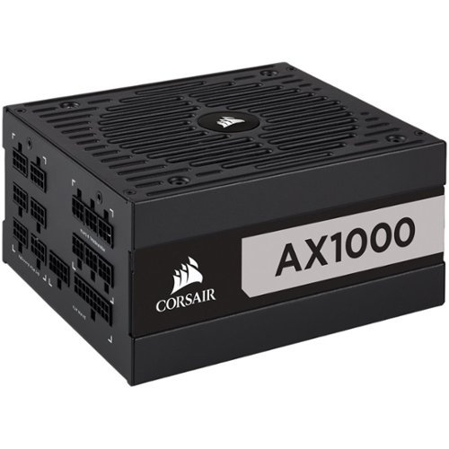 CORSAIR - AX Series 1000W ATX12V 2.4 80 Plus Titanium Modular Power Supply - Black-Front_Standard 