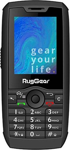 RugGear - RG160 with 4GB Memory Cell Phone (Unlocked) - Black-Front_Standard 