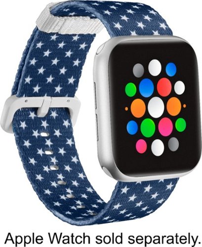 Modal™ - Woven Nylon Watch Band for Apple Watch 38mm and 40mm - Blue with White Stars