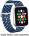 Modal™ - Woven Nylon Watch Band for Apple Watch 42, 44, 45mm (Series 1-8) and Apple Watch Ultra 49mm - Blue with White Stars-Angle_Standard