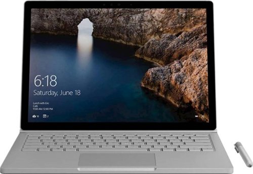 Microsoft - REFURBISHED Surface Book 2-in-1 13.5" Touch-Screen Laptop - Intel Core i7 - 8GB Memory - 256GB Solid State Drive - Silver-Front_Standard 