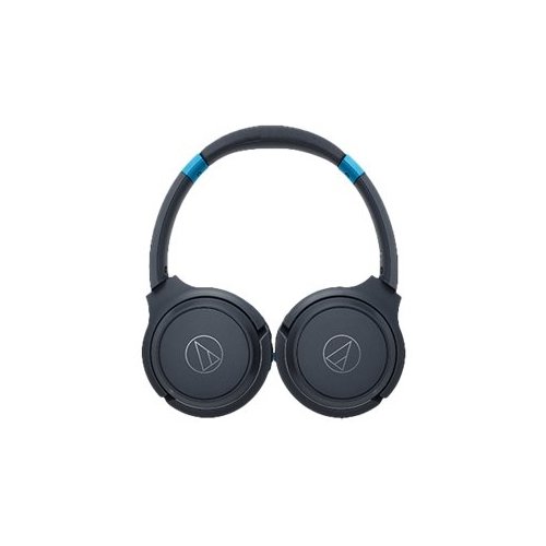 Audio-Technica - ATH S200BT Wireless Over-the-Ear Headphones - Gray/Blue