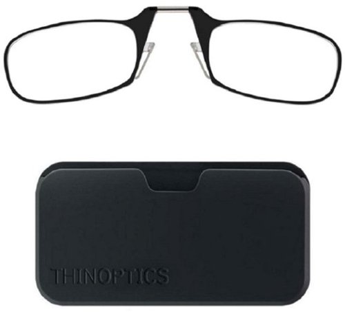 ThinOptics Headline 2.5 Strength Glasses with Universal Pod - Black WORLDWIDE DELIVERY