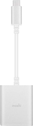  Moshi - USB Type C-to-3.5mm Headphone Jack Adapter - Silver