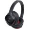 Audio-Technica - SOLID BASS ATH-WS660BT Wireless Over-the-Ear Headphones - Black/Red-Front_Standard