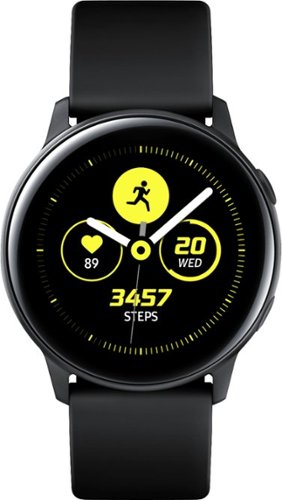 Samsung - Geek Squad Certified Refurbished Galaxy Watch Active Smartwatch 40mm Aluminium - Black