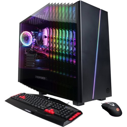  CyberPowerPC - Gaming Desktop - AMD Ryzen 7 2700 - 16GB Memory - NVIDIA GeForce GTX 1650 - 1TB Hard Drive + 240GB Solid State Drive - Black