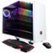 CyberPowerPC - Gaming Desktop - AMD Ryzen 3 2300X - 16GB Memory - NVIDIA GeForce GTX 1650 - 500GB Solid State Drive - White-Front_Standard