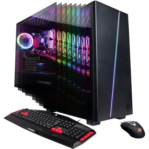 CyberPowerPC - Gaming Desktop - Intel Core i7-9700F - 16GB Memory - NVIDIA GeForce GTX 1650 - 1TB Hard Drive + 500GB Solid State Drive - Black-Front_Standard 