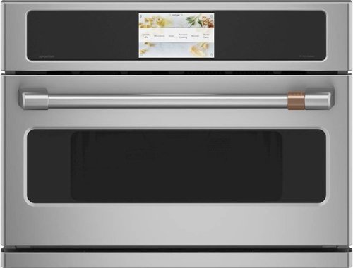 Café - 27" Built-In Single Electric Convection Wall Oven with 120V Advantium Technology - Stainless steel