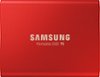 Samsung - T5 1TB External USB Type C Portable Solid State Drive - Metallic Red-Front_Standard