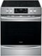 Frigidaire - Gallery 5.4 Cu. Ft. Freestanding Electric Air Fry Range with Self and Steam Clean - Stainless Steel-Front_Standard