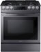 Samsung - 5.8 Cu. Ft. Self-Cleaning Slide-In Gas Convection Range - Black stainless steel-Front_Standard
